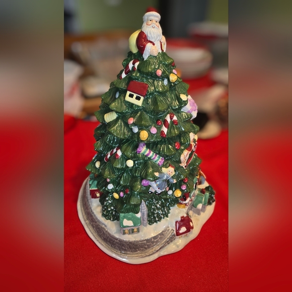 Vintage Spode Christmas Tree Cookie Jar Toys Around The Tree 13X 12”